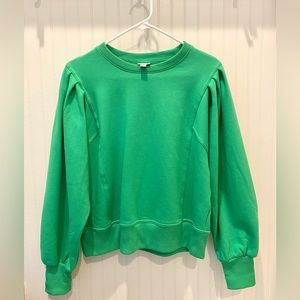 A New Day Target Kelly Green Puff Sleve Sweatshirt in Size Small